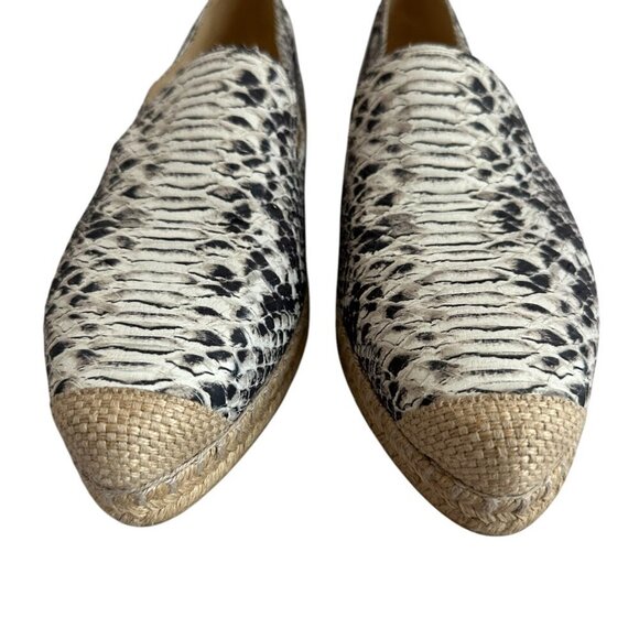 Stuart Weitzman Catalan Snake Python Print Espadrilles Flats Comfort Shoes 10 - Picture 4 of 14